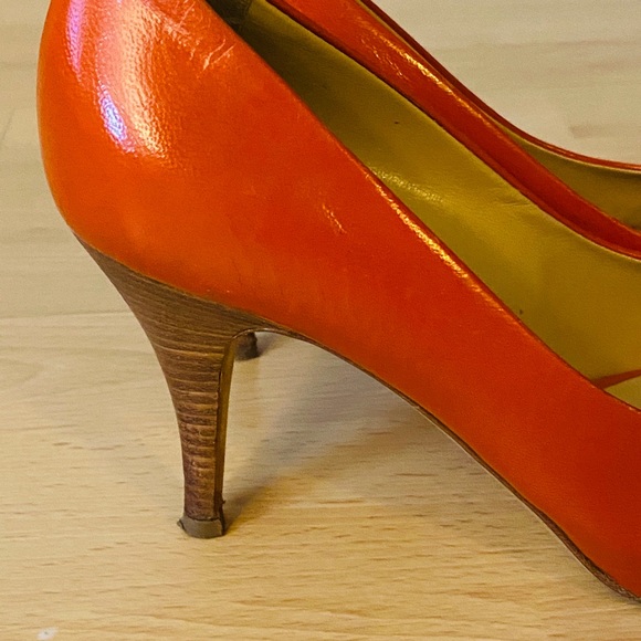 Giuseppe Zanotti Orange- Peep Toe Heels- Sz 35 - Picture 4 of 7